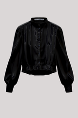 Alix of Bohemia - Ryland Nox Silk Shirt - BLACK