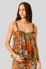 Alix of Bohemia - Tati Bloom Mirage Top - DRKBROWN