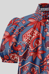 Alix of Bohemia - Winn Delft Hive Shirt - MEDBLUE