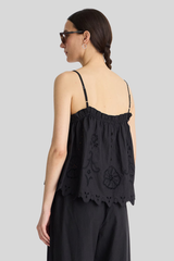 Apiece Apart - Embroidered Cami Top - BLACK
