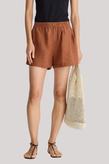Apiece Apart - Mar Linen Short - HARISSA