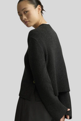 Arlo Mott - Bethune Chunky Crewneck - CHARCOAL