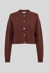 Autumn Cashmere - Cropped Cardigan - ROOTBEER
