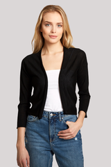 Autumn Cashmere - Easy Crop Cardigan - COAL