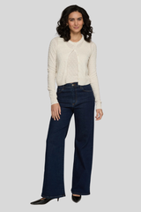 Autumn Cashmere - Sheer Dot Cardigan - MUSLIN