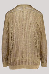 Avan Toi - Hand Painted and Laminated Net Stitch Round Neck Pullover - SUGHERO