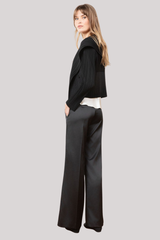 Avenue Montaigne - Carla Liquid Satin Pant - BLACK