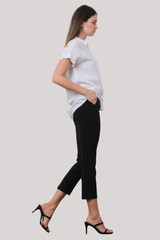 Avenue Montaigne - Lulu Crop Pant - BLACK