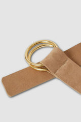 B-Low The Belt - Tumble Suede Belt - SANDGOLD