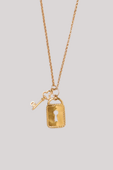 Chan Luu - Lock And Key Necklace - YELLGOLD