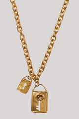 Chan Luu - Lock And Key Necklace - GOLD