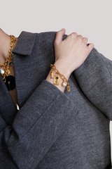 Chan Luu - Lock and Key Charm Bracelet - GOLD