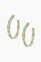 Chan Luu - Sedona Hoop Earrings Turquoise - TURQUOIS