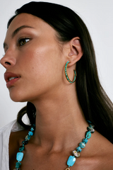 Chan Luu - Sedona Hoop Earrings Turquoise - TURQUOIS