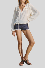 Ciao Lucia - Jona Silk Top - CREAM