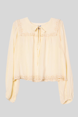 Ciao Lucia - Jona Silk Top - CREAM