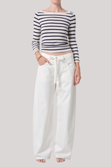 Citizens of Humanity - Boat Neck Slim Tee - AZURESTR