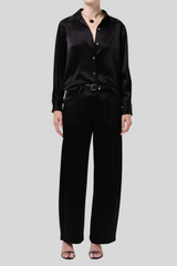 Citizens of Humanity - Brynn Japanese Hammered Satin Trouser - BLACK