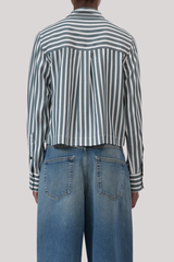 Closed - Cropped Classic Shirt - ROYALGRN