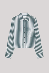 Closed - Cropped Classic Shirt - ROYALGRN