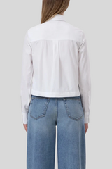 Closed - Cropped Organic Cotton Shirt - WHITE