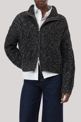 Closed - Troyer Cardigan With Zip - DRKGRYME