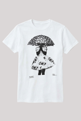 Cpress Studio - April Showers Mushie Tee - WORNWHT