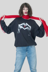 Cpress Studio - Full Heart Cozy Sweatshirt - WORNBLAC