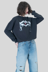 Cpress Studio - Full Heart Cozy Sweatshirt - WORNBLAC