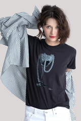 Cpress Studio - Overflow Mushie Tee - WORNBLK