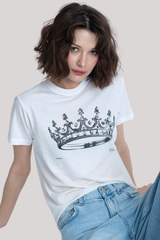 Cpress Studio - Princess Mushie Tee - WORNWHT