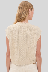 Denimist - Boyfriend Cable Vest - ECRUSLUB