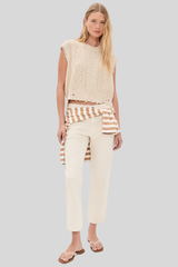 Denimist - Boyfriend Cable Vest - ECRUSLUB