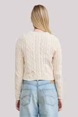 Denimist - Cable Shrunken Cardigan - ECRUSLUB