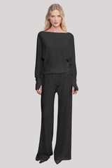Enza Costa - Cashmere Dolman Top - CHARCOAL