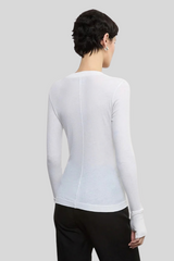 Enza Costa - Fine Cashmere Jersey Easy Cuffed U - WHITE