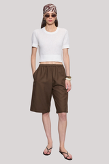 Enza Costa - Linen Open Knit Crop - OFFWHITE