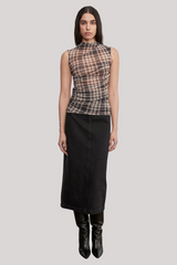 Enza Costa - Mesh Twist Top - PLAID