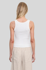 Enza Costa - Military Rib Crop Tank - UNDYED