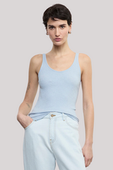 Enza Costa - Military Rib Slim Tank - SKY