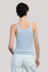 Enza Costa - Military Rib Slim Tank - SKY