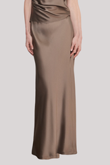 Enza Costa - Silk Fill Length Skirt - MUSHROOM