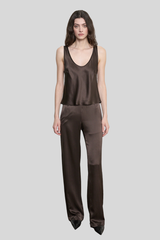 Enza Costa - Silk Satin Everywhere Pant - OLIVEBRO