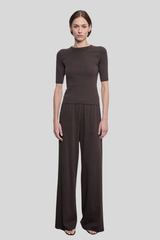 Enza Costa - Soft Cotton New Classic Half Sleeve Tee - ESPRESSO