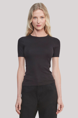 Enza Costa - Supima Cotton New Classic Short Sleeve - BLACK