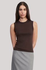 Enza Costa - Supima Cotton New Classic Sleeveless Tee - COFFBEAN