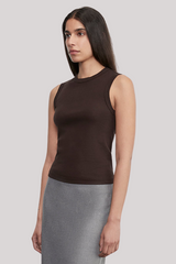 Enza Costa - Supima Cotton New Classic Sleeveless Tee - COFFBEAN