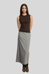 Enza Costa - Supima Cotton New Classic Sleeveless Tee - ESPRESSO