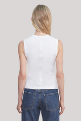 Enza Costa - Supima Cotton New Classic Sleeveless Tee - WHITE