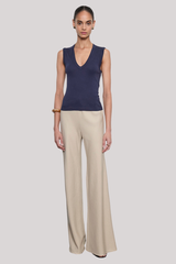Enza Costa - Supima Cotton Sleeveless V - DARKNAVY